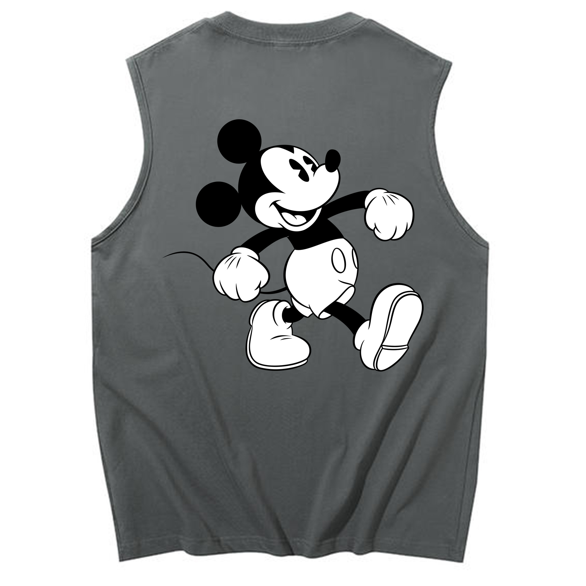ミッキーマウス Mickey Mouse コットン100％タンクトップ（背面プリント）